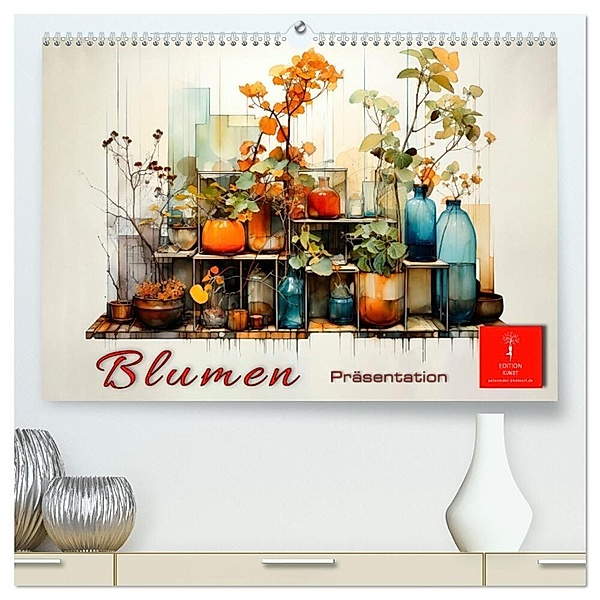 Blumen Präsentation (hochwertiger Premium Wandkalender 2024 DIN A2 quer), Kunstdruck in Hochglanz, Peter Roder