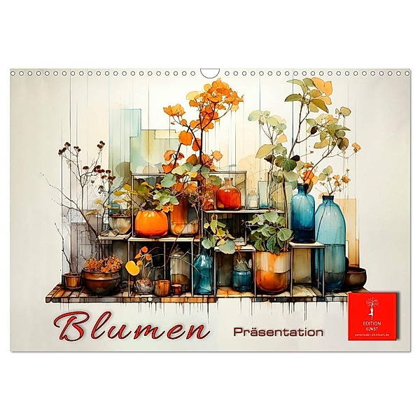 Blumen Präsentation (Wandkalender 2024 DIN A3 quer), CALVENDO Monatskalender, Peter Roder
