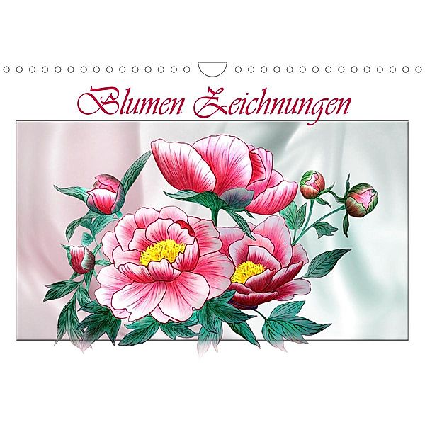 Blumen-Zeichnungen (Wandkalender 2021 DIN A4 quer), Dusanka Djeric