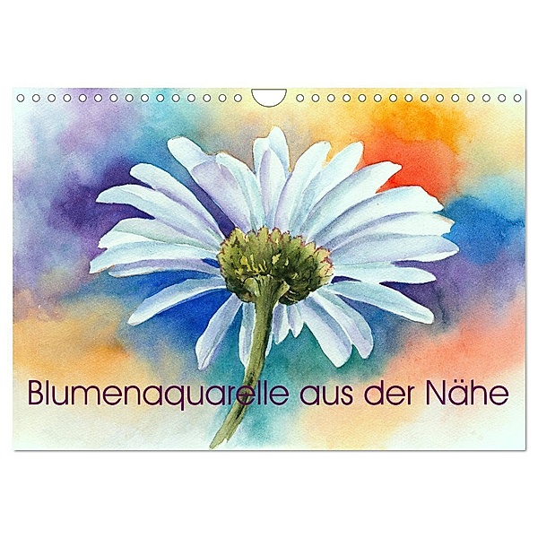 Blumenaquarelle aus der Nähe (Wandkalender 2024 DIN A4 quer), CALVENDO Monatskalender, Jitka Krause
