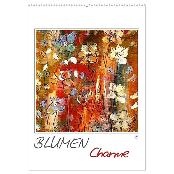 Blumencharme (Wandkalender 2025 DIN A2 hoch), CALVENDO Monatskalender, Calvendo, Claudia Gründler