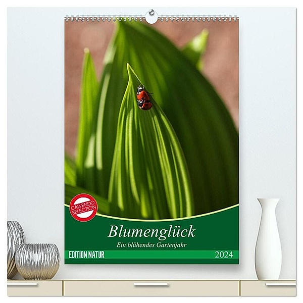 Blumenglück. Ein blühendes Gartenjahr (hochwertiger Premium Wandkalender 2024 DIN A2 hoch), Kunstdruck in Hochglanz, Gisela Kruse