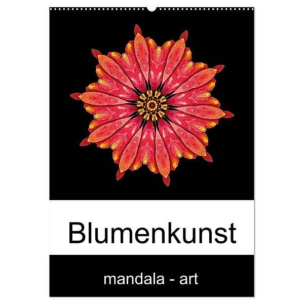 Blumenkunst - mandala-art (Wandkalender 2024 DIN A2 hoch), CALVENDO Monatskalender, Beate Wurster