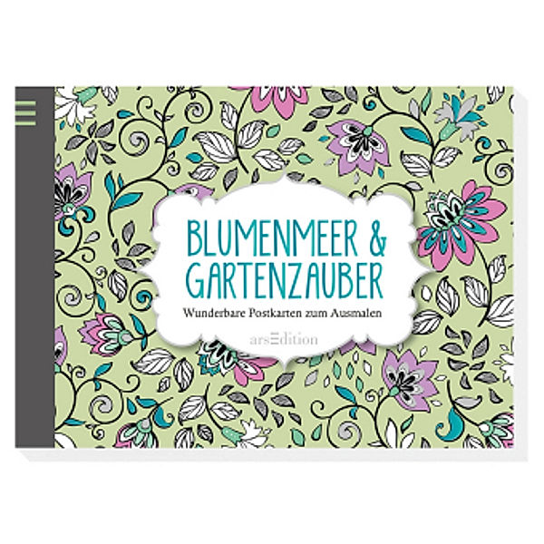 Blumenmeer & Gartenzauber, Postkartenmalbuch