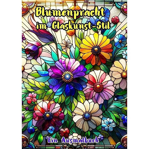 Blumenpracht im Glaskunst-Stil, Maxi Pinselzauber