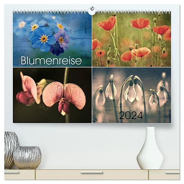 Blumenreise 2024 (hochwertiger Premium Wandkalender 2024 DIN A2 quer), Kunstdruck in Hochglanz, Hernegger Arnold Joseph