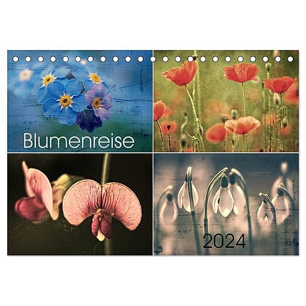 Blumenreise 2024 (Tischkalender 2024 DIN A5 quer), CALVENDO Monatskalender, Hernegger Arnold Joseph