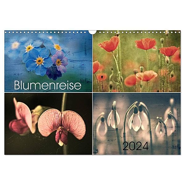 Blumenreise 2024 (Wandkalender 2024 DIN A3 quer), CALVENDO Monatskalender, Hernegger Arnold Joseph