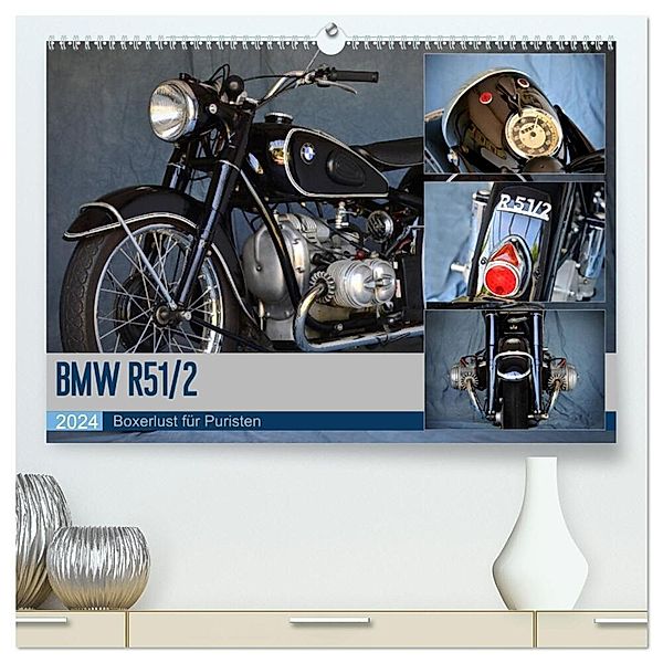 BMW R 51/2 (hochwertiger Premium Wandkalender 2024 DIN A2 quer), Kunstdruck in Hochglanz, Ingo Laue