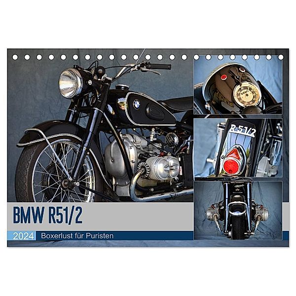 BMW R 51/2 (Tischkalender 2024 DIN A5 quer), CALVENDO Monatskalender, Ingo Laue