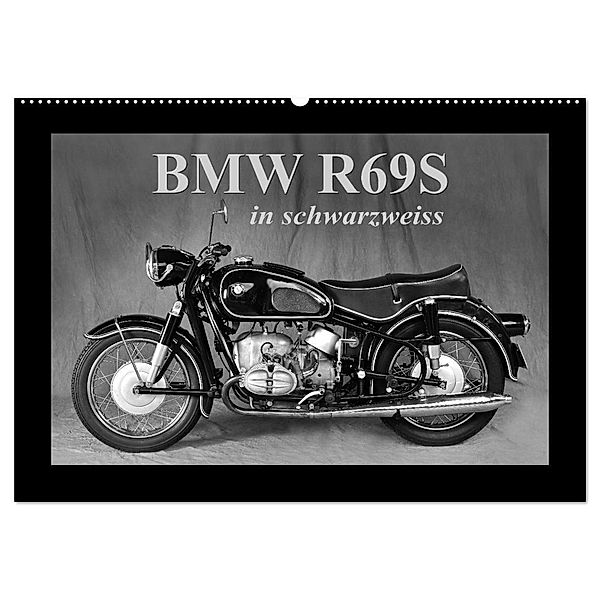 BMW R69S in schwarzweiss (Wandkalender 2024 DIN A2 quer), CALVENDO Monatskalender, Ingo Laue