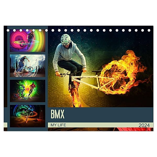 BMX My Life (Tischkalender 2024 DIN A5 quer), CALVENDO Monatskalender, Dirk Meutzner