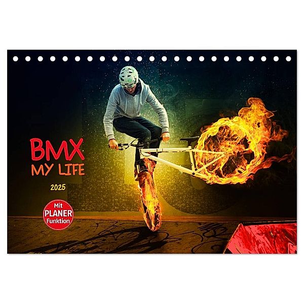 BMX My Life (Tischkalender 2025 DIN A5 quer), CALVENDO Monatskalender, Calvendo, Dirk Meutzner