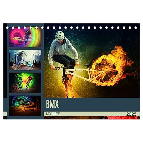 BMX My Life (Tischkalender 2025 DIN A5 quer), CALVENDO Monatskalender, Calvendo, Dirk Meutzner