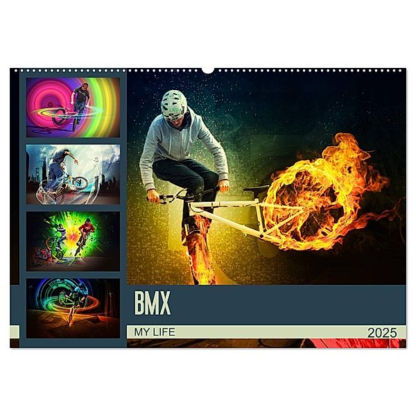 BMX My Life (Wandkalender 2025 DIN A2 quer), CALVENDO Monatskalender, Calvendo, Dirk Meutzner