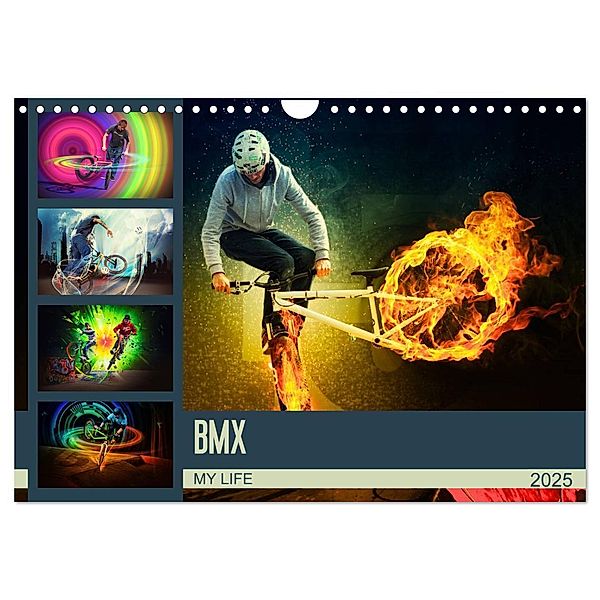 BMX My Life (Wandkalender 2025 DIN A4 quer), CALVENDO Monatskalender, Calvendo, Dirk Meutzner