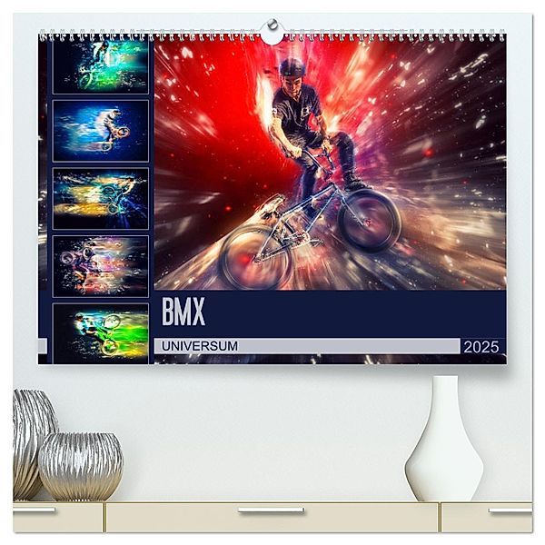 BMX Universum (hochwertiger Premium Wandkalender 2025 DIN A2 quer), Kunstdruck in Hochglanz, Calvendo, Dirk Meutzner