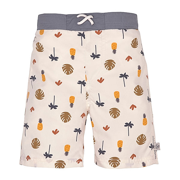 LÄSSIG Board-Shorts BOTANICAL in offwhite