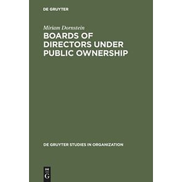 Boards of Directors Under Public Ownership, Miriam Dornstein
