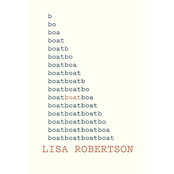 Boat, Lisa Robertson