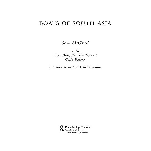 Boats of South Asia, Sean McGrail, Lucy Blue, Eric Kentley, Colin Palmer