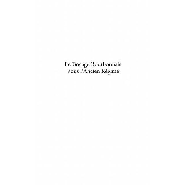 Bocage : bourbonnais sous  l'ancien regi / Hors-collection, Lelong Jacques