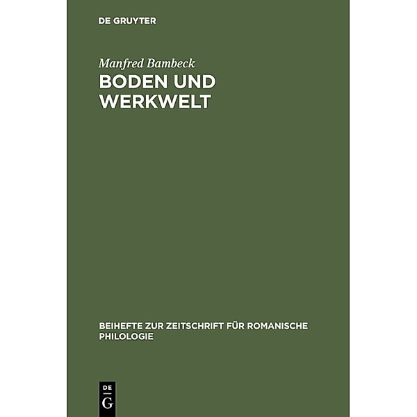 Boden und Werkwelt, Manfred Bambeck