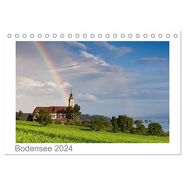 Bodensee 2024 (Tischkalender 2024 DIN A5 quer), CALVENDO Monatskalender, Kalender365.com