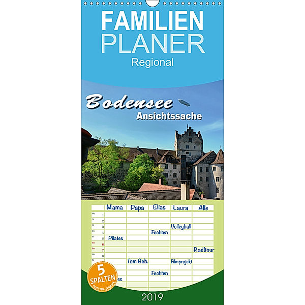 Bodensee - Ansichtssache - Familienplaner hoch (Wandkalender 2019 , 21 cm x 45 cm, hoch), Thomas Bartruff