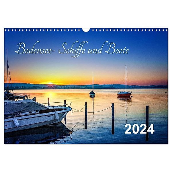 Bodensee-Schiffe und Boote (Wandkalender 2024 DIN A3 quer), CALVENDO Monatskalender, ap-photo