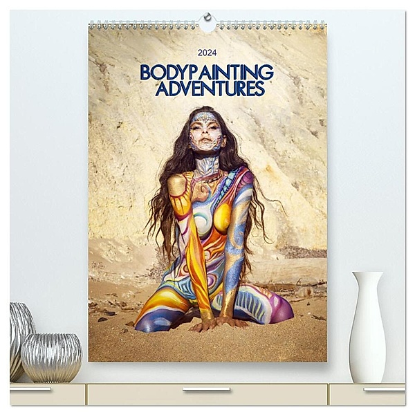 Bodypainting Adventures - Farbe auf nackter Haut (hochwertiger Premium Wandkalender 2024 DIN A2 hoch), Kunstdruck in Hochglanz, Julie Boehm