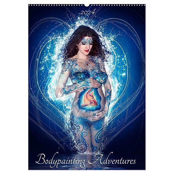 Bodypainting Adventures (Wandkalender 2024 DIN A2 hoch), CALVENDO Monatskalender, Julie Boehm