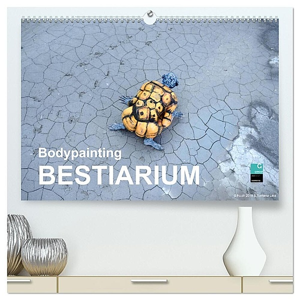 Bodypainting BESTIARIUM (hochwertiger Premium Wandkalender 2024 DIN A2 quer), Kunstdruck in Hochglanz, Fru.ch