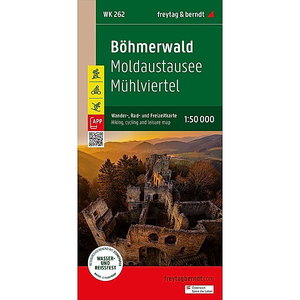 Böhmerwald, Wander-, Rad- und Freizeitkarte 1:50.000, freytag & berndt, WK 262