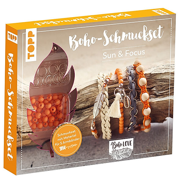 Boho-Schmuckset Sun & Focus (Orange), Elke Eder