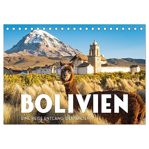 Bolivien - Eine Reise entlang der Anden. (Tischkalender 2024 DIN A5 quer), CALVENDO Monatskalender, SF