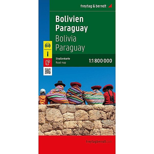 Bolivien - Paraguay, Straßenkarte 1:1.800.000, freytag & berndt