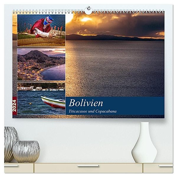 Bolivien - Titicacasee und Copacabana (hochwertiger Premium Wandkalender 2024 DIN A2 quer), Kunstdruck in Hochglanz, Max Glaser