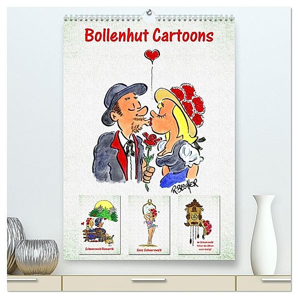 Bollenhut Cartoons (hochwertiger Premium Wandkalender 2024 DIN A2 hoch), Kunstdruck in Hochglanz, Ingo Laue