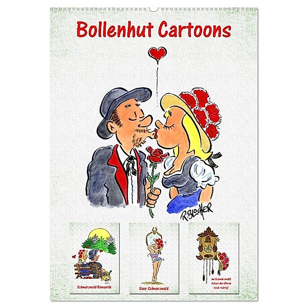 Bollenhut Cartoons (Wandkalender 2024 DIN A2 hoch), CALVENDO Monatskalender, Ingo Laue