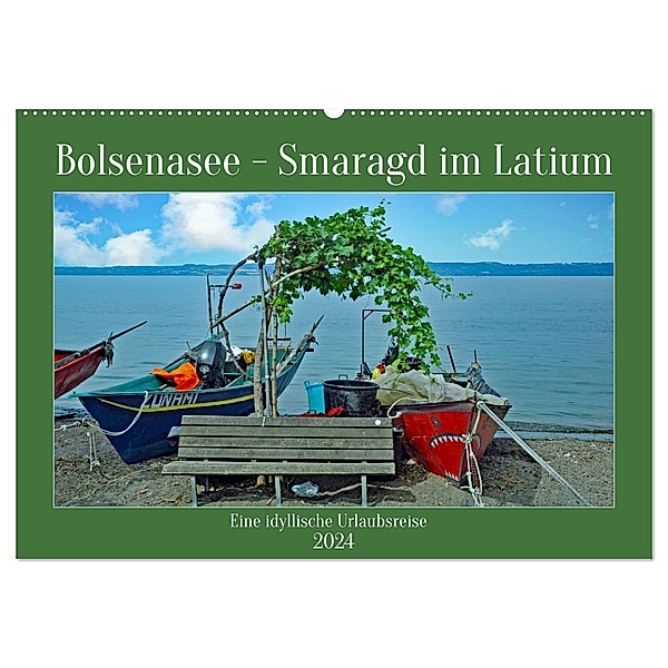 Bolsenasee Smaragd im Latium (Wandkalender 2024 DIN A2 quer), CALVENDO Monatskalender, Claudia Kleemann
