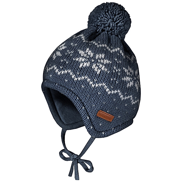 maximo Bommel-Mütze ARKTIC mit Wolle zum Binden in dark denim