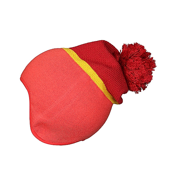 Bergans Bommel-Mütze EARFLAP KIDS mit Merino in rot