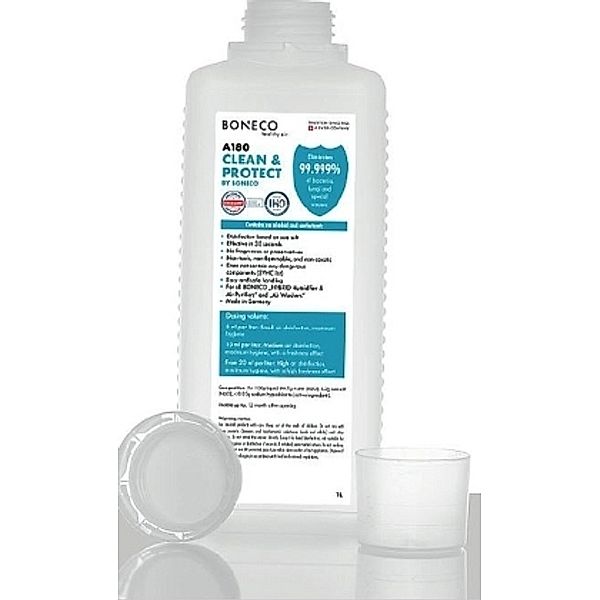 BONECO Hygienemittel A180 Clean & Protect 1l für alle HYBRID Luftbefeuchter, Luftreiniger, Luftwäscher