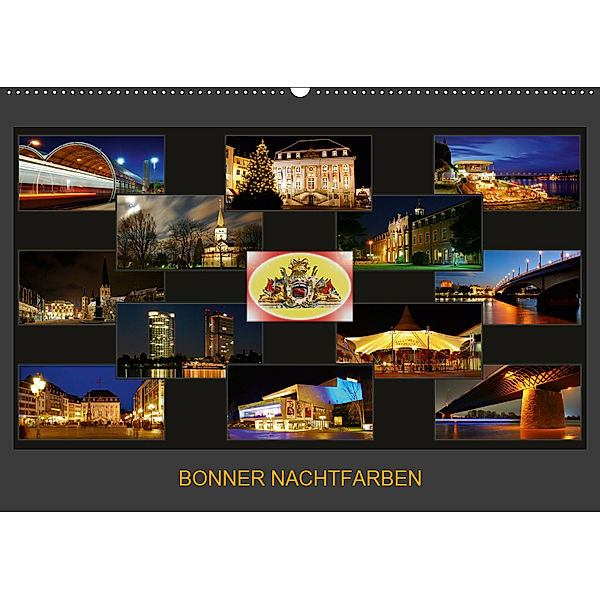 BONNER NACHTFARBEN (Wandkalender 2019 DIN A2 quer), BRASCHI Bonn