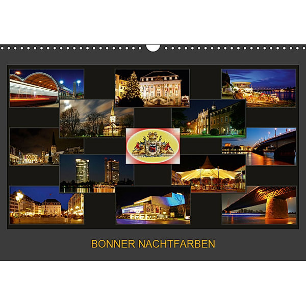 BONNER NACHTFARBEN (Wandkalender 2019 DIN A3 quer), BRASCHI Bonn