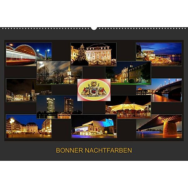 BONNER NACHTFARBEN (Wandkalender 2023 DIN A2 quer), BRASCHI Bonn