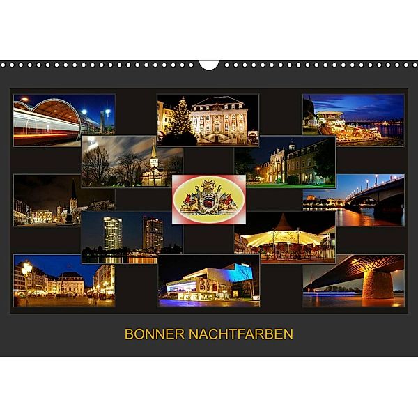 BONNER NACHTFARBEN (Wandkalender 2023 DIN A3 quer), BRASCHI Bonn
