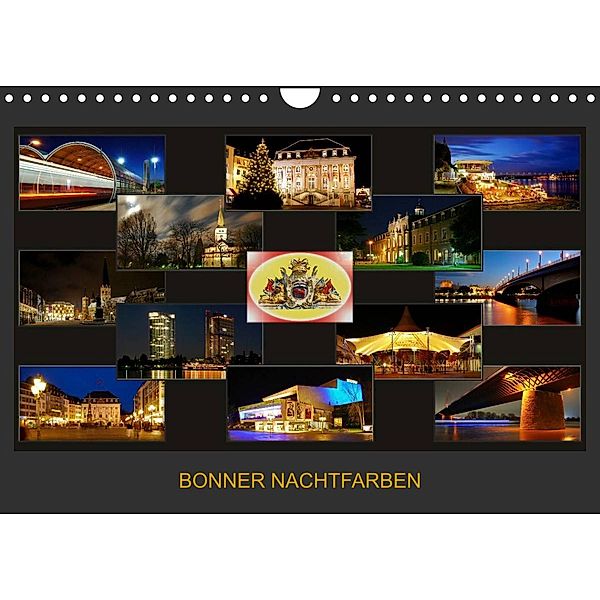 BONNER NACHTFARBEN (Wandkalender 2023 DIN A4 quer), BRASCHI Bonn