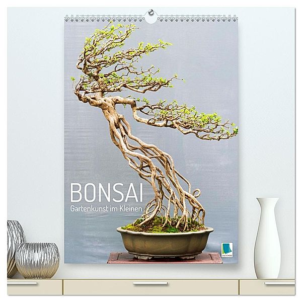 Bonsai: Gartenkunst im Kleinen (hochwertiger Premium Wandkalender 2024 DIN A2 hoch), Kunstdruck in Hochglanz, Calvendo